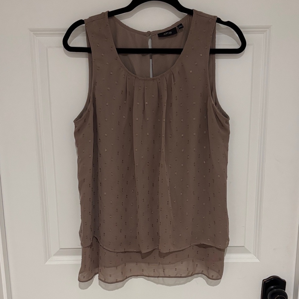 Apt. 9 Sleeveless Brown Blouse